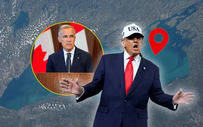 Trump considera renombrar el lago Ontario como “Lago América” mientras escala la guerra comercial con Canadá y Ottawa prepara represalias