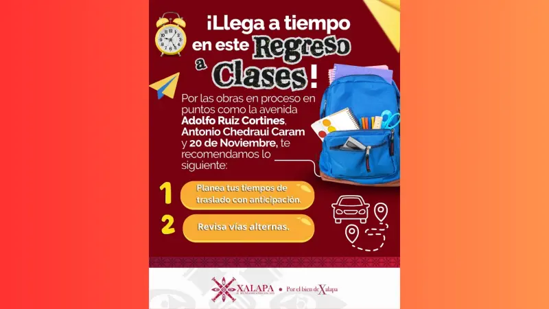 Emite Ayuntamiento de Xalapa recomendaciones ante el regreso a clases