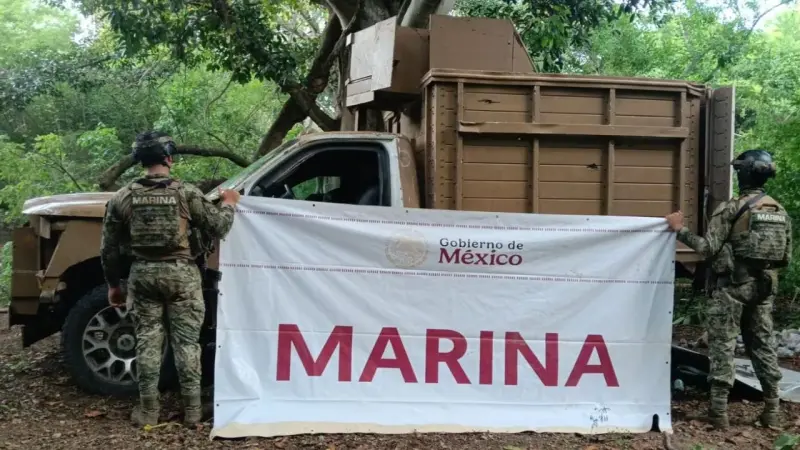 ¿Qué encontraron? Marina asegura explosivos y un vehículo blindado en Sinaloa