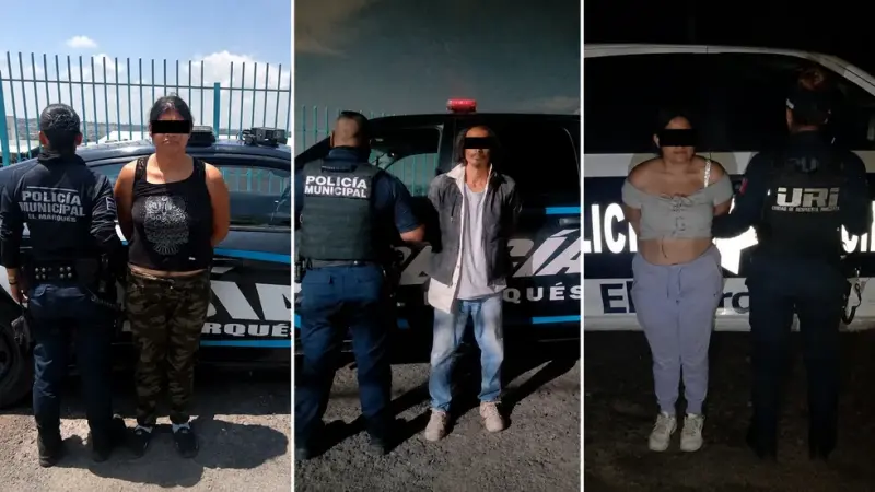 Policía de El Marqués detiene a tres personas con distintos narcóticos