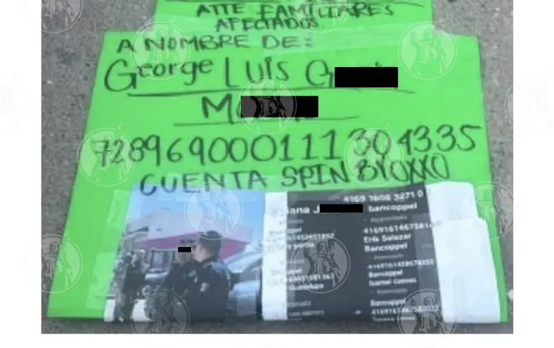 Exhiben en narco manta complicidad policiaca con secuestradores