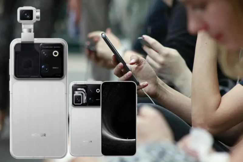 HONOR presenta su Robot Phone con una cámara de 200 MP integrada en un brazo robótico que puede seguir al usuario y grabar de forma autónoma
