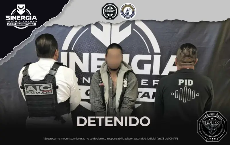 Detienen en Querétaro a requerido por Guanajuato por delitos contra la salud