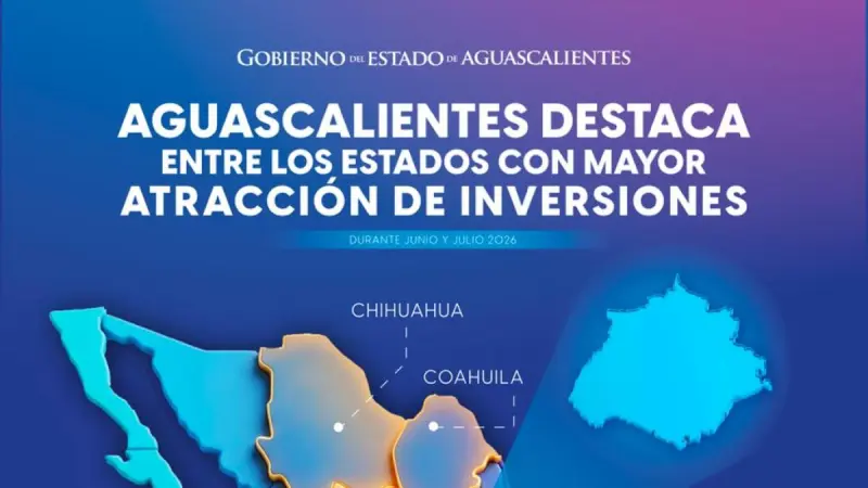 Aguascalientes destaca entre los estados con mayor atracción de inversiones
