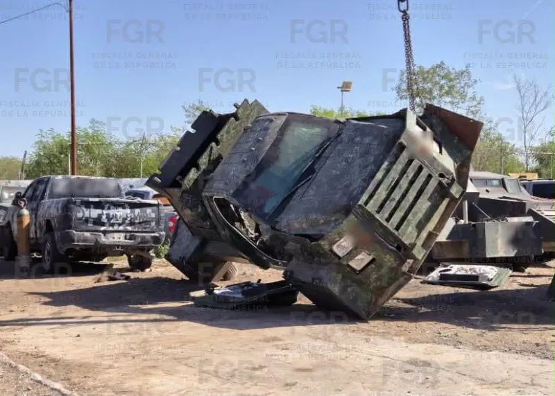 Destruyen en Tamaulipas 25 vehículos ‘monstruo’ con blindaje artesanal