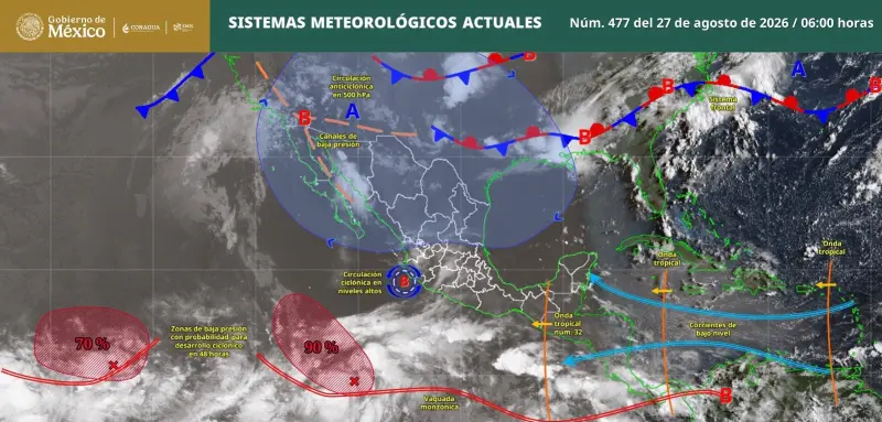 Prevén chubascos y calor en Morelos