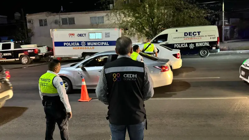 CEDH Sonora se retira de los filtros antialcohol del Municipio de Hermosillo ante irregularidades
