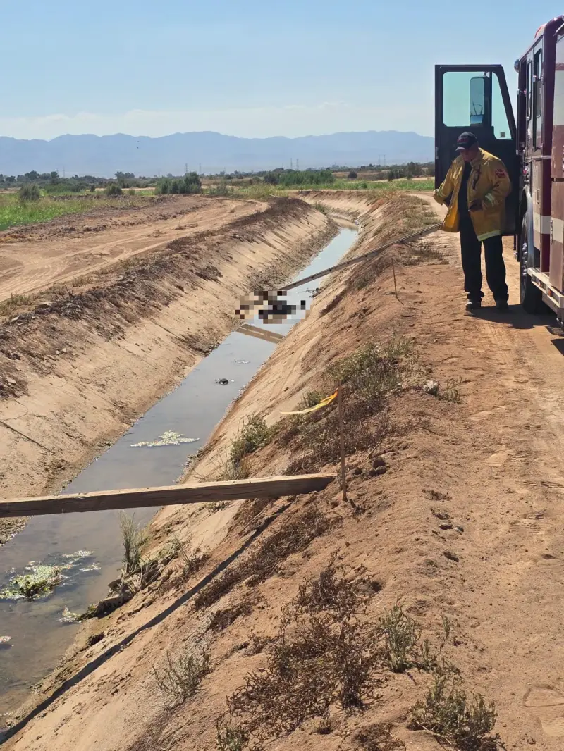 Intentó refugiarse del calor extremo en un canal y murió por golpe de calor en el Valle de Mexicali