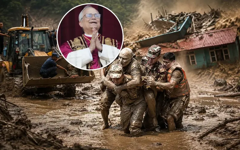 Papa León XIV mandó ayuda económica a Nepal, entre bienes de primera necesidad y refugios para desplazados