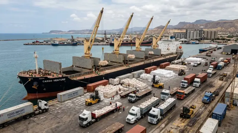 Un barco llevó 30 mil toneladas de arroz y azúcar a un puerto poco habitual de Venezuela, una operación que productores denuncian por favorecer a empresas importadoras mientras el campo enfrenta dificultades para vender su propia cosecha