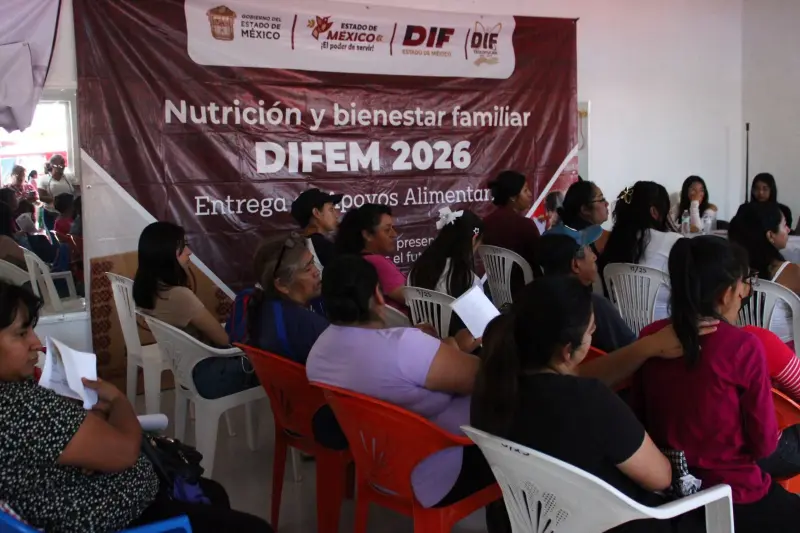 Fortalecen nutrición de familias en Teoloyucan con apoyo del DIF Estatal
