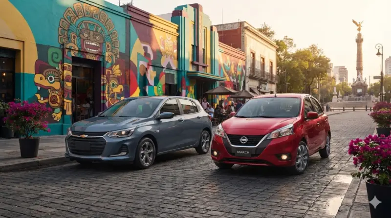 Nissan March vs. Chevrolet Aveo Hatchback: qué ofrece cada uno por menos de 276,000 pesos