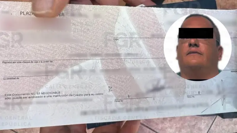 Vinculan a proceso a hombre por intentar cambiar cheque falso de 420 mil pesos