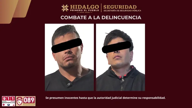 Detienen a 2 sujetos y recuperan camioneta robada en Zempoala