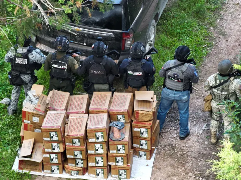 Aseguran cargamento con artefactos explosivos