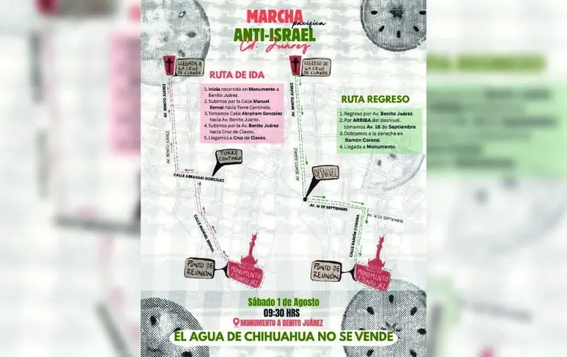 Hoy, marcha en contra del acuerdo hídrico entre Israel y Chihuahua