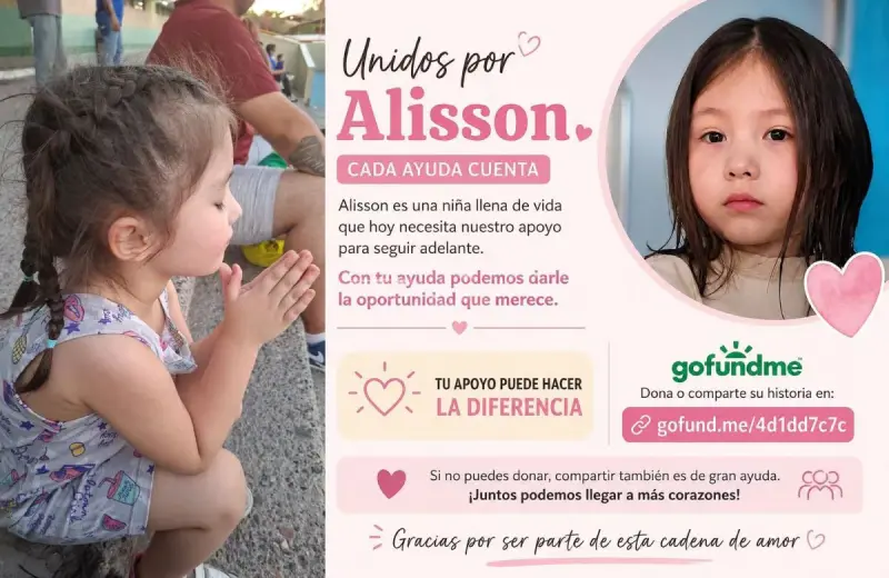 Allison necesita cirugía para poder evacuar por sí misma; familia pide apoyo