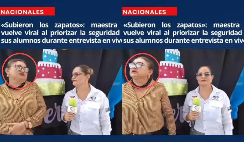 Estaba dando una entrevista, pero la interrumpió para poner a salvo a un alumno: maestra se vuelve viral por su compromiso con la profesión