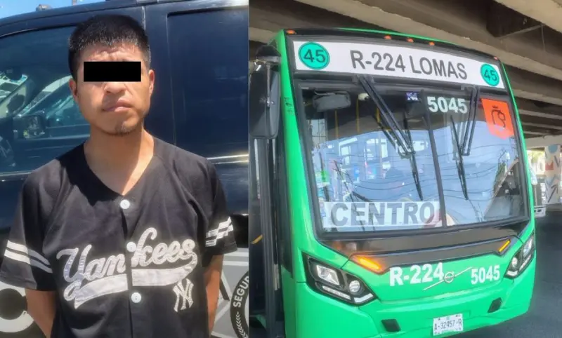 Detienen a hombre tras presuntamente acosar a menor de edad en camión urbano