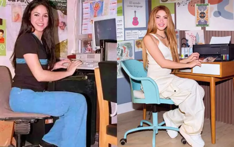 Recrea Shakira su meme viral 29 años después