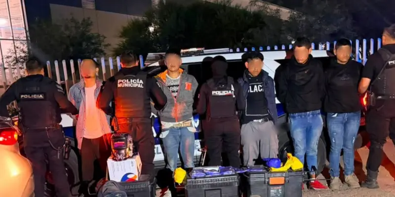 Frustra Policía de El Marqués robo en zona industrial y detiene a cinco implicados