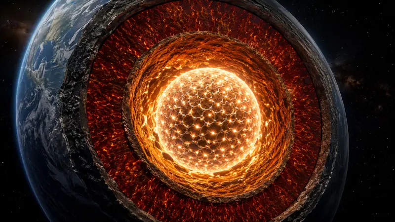 Un estudio revela que el núcleo interno de la Tierra podría contener una forma de hidrógeno que se mueve como líquido dentro del hierro sólido y ayudaría a explicar cómo funciona el campo magnético del planeta