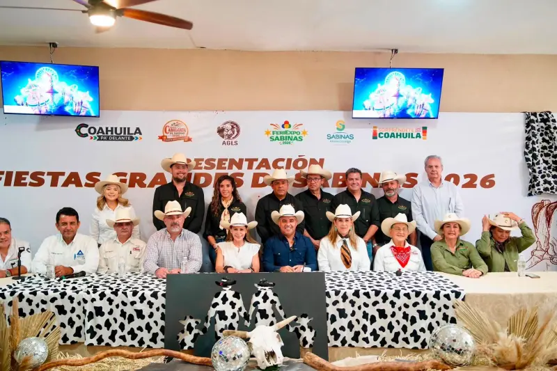Sabinas presenta su gran fiesta: anuncian Feriexpo 2026 con música, tradición y cabalgata