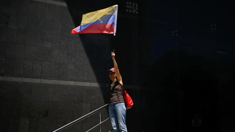 Venezolanos protestan en Caracas contra participación de Delcy Rodríguez en Asamblea de la ONU
