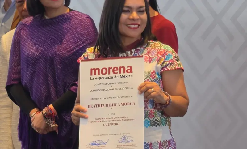 Beatriz Mojica es designada coordinadora de defensa de la 4T en Guerrero