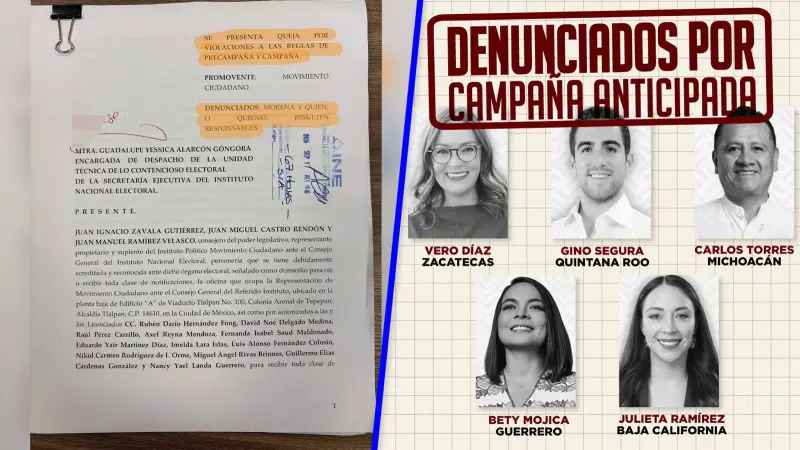 MC denuncia a Morena por actos anticipados de campaña: Señala a 5 precandidatos a gubernaturas