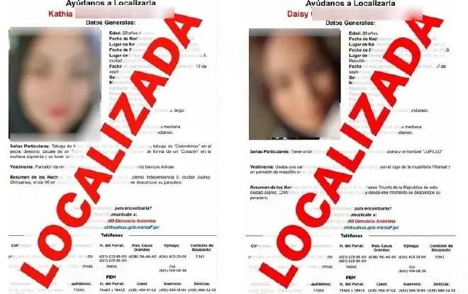 Localizan sanas y salvas a dos mujeres reportadas como desaparecidas