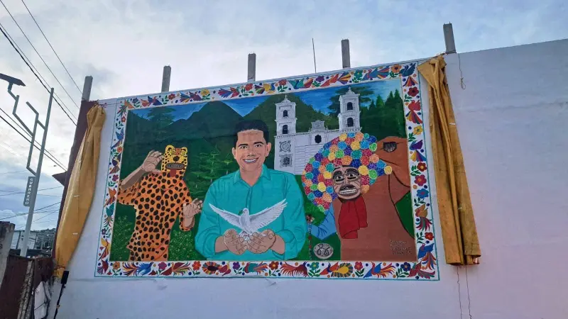 Por elecciones, borran mural de alcalde asesinado de Chilpancingo