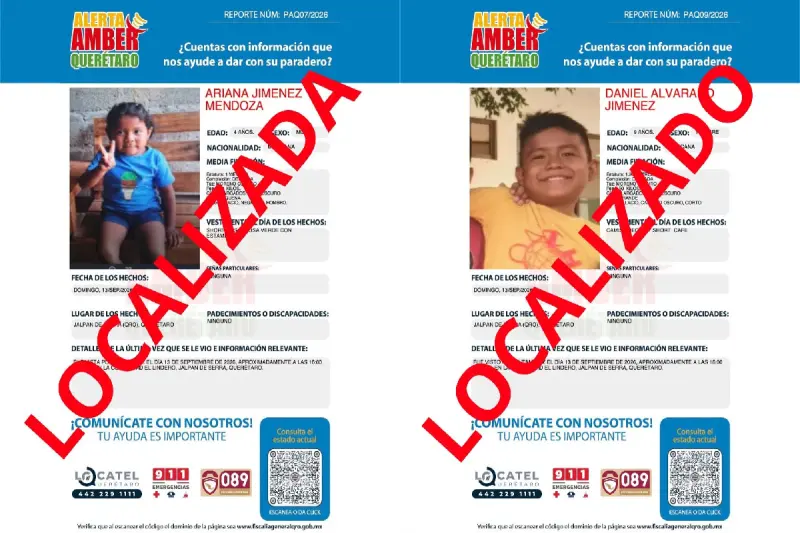 Localizan con vida en Pinal de Amoles a menores con Alerta AMBER tras operativo en la Sierra Gorda