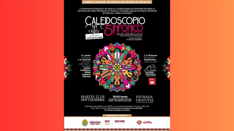 Inicia segunda temporada 2026 de la OSJEV con Caleidoscopio Sinfónico