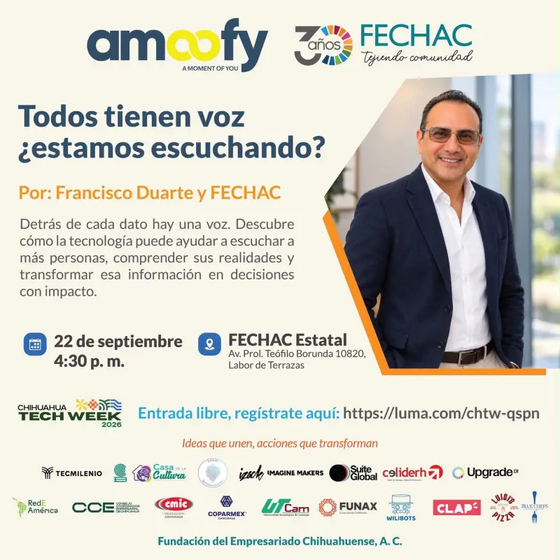 Invitan a Chihuahua Tech Week para explorar el impacto social de la tecnología