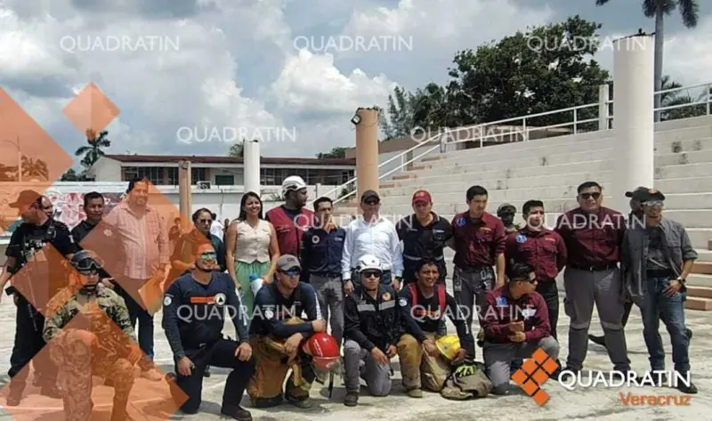 Lleva PC ejercicio de evacuación a la ESBO en Poza Rica