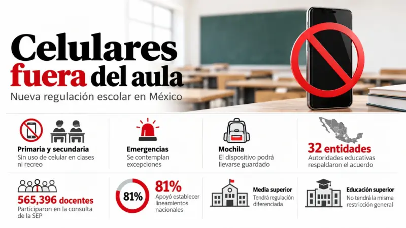 Sin celular en clases ni recreo: ¿a partir de cuándo entra en vigor la nueva regla?