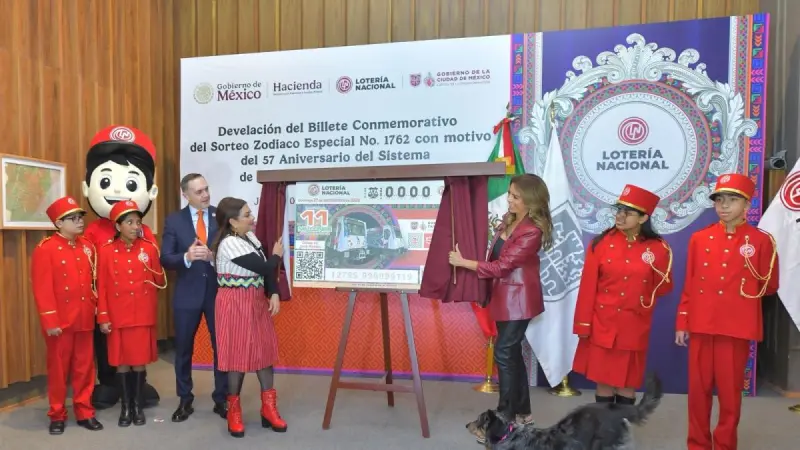 Billete conmemorativo de Lotería Nacional celebra el 57 aniversario del STC Metro de la CDMX