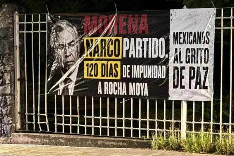 Morena denuncia ante el IEEQ mantas con mensaje de ‘narcopartido’ en Querétaro