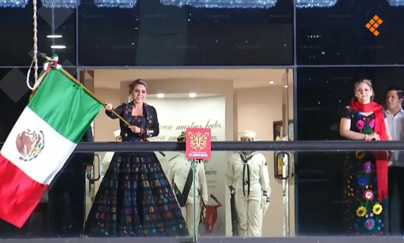 Encabeza Evelyn Salgado Grito de Independencia en Chilpancingo