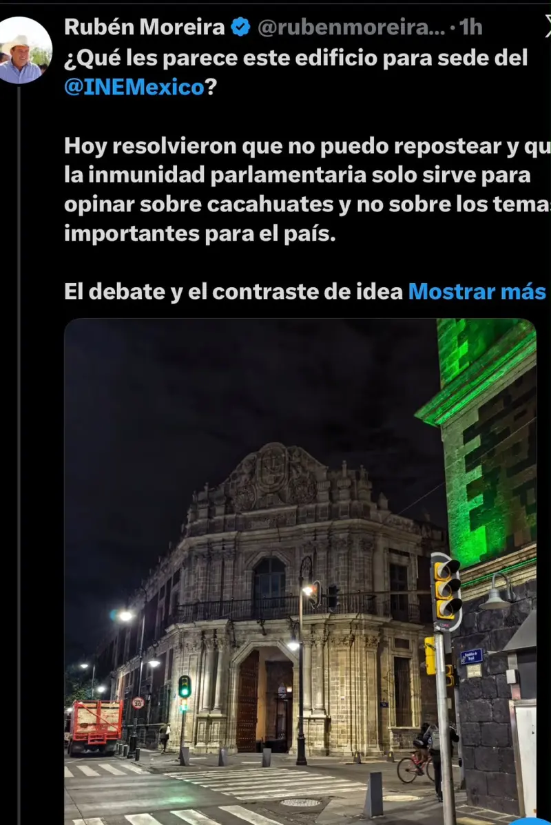 Moreira cuestiona resolución del INE y acusa restricciones al debate político