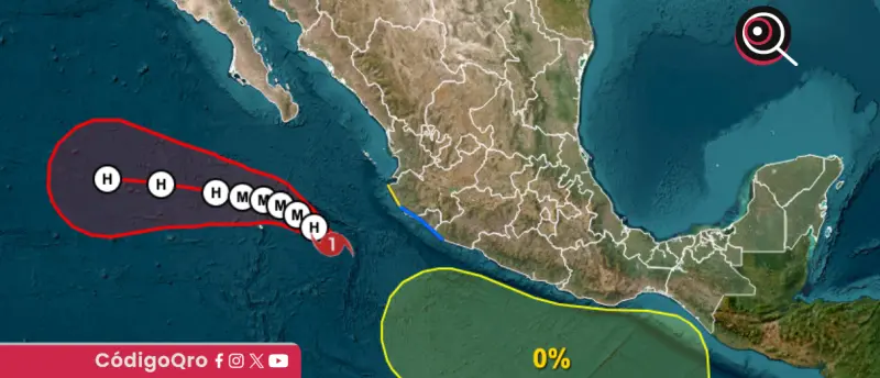 La tormenta tropical Rachel se intensifica a huracán categoría 1