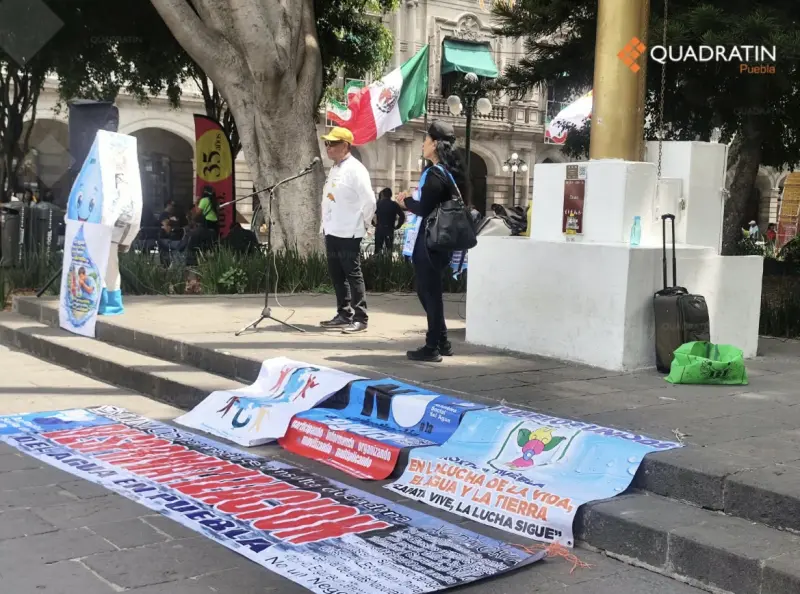 Denuncia Asamblea Social del Agua desabasto y contaminación en Puebla