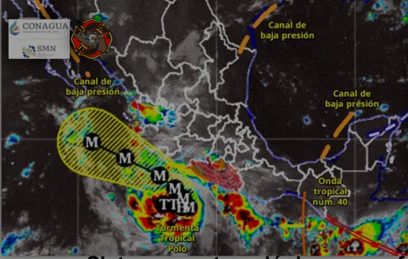 Prevén lluvias y oleja elevado en Guerrero por la tormenta tropical Polo