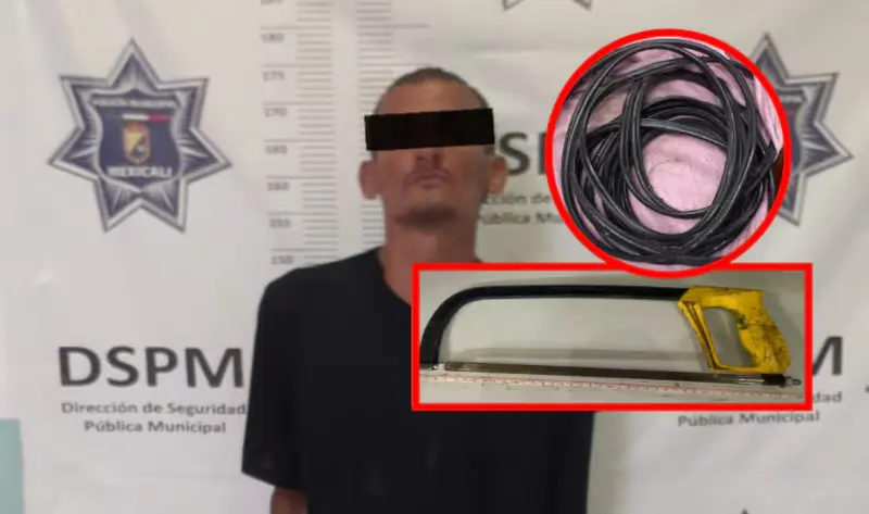 Lo sorprenden con 18 metros de cable de fibra óptica y una segueta