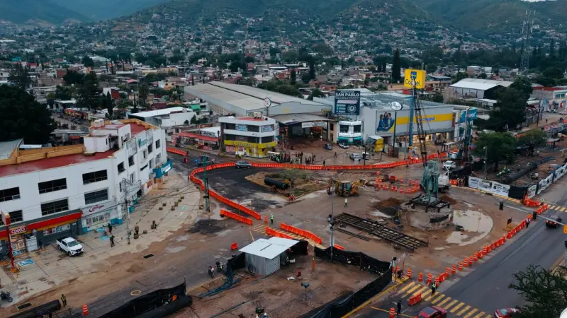 Avanza cimentación del Paso a Desnivel Monumento a Juárez