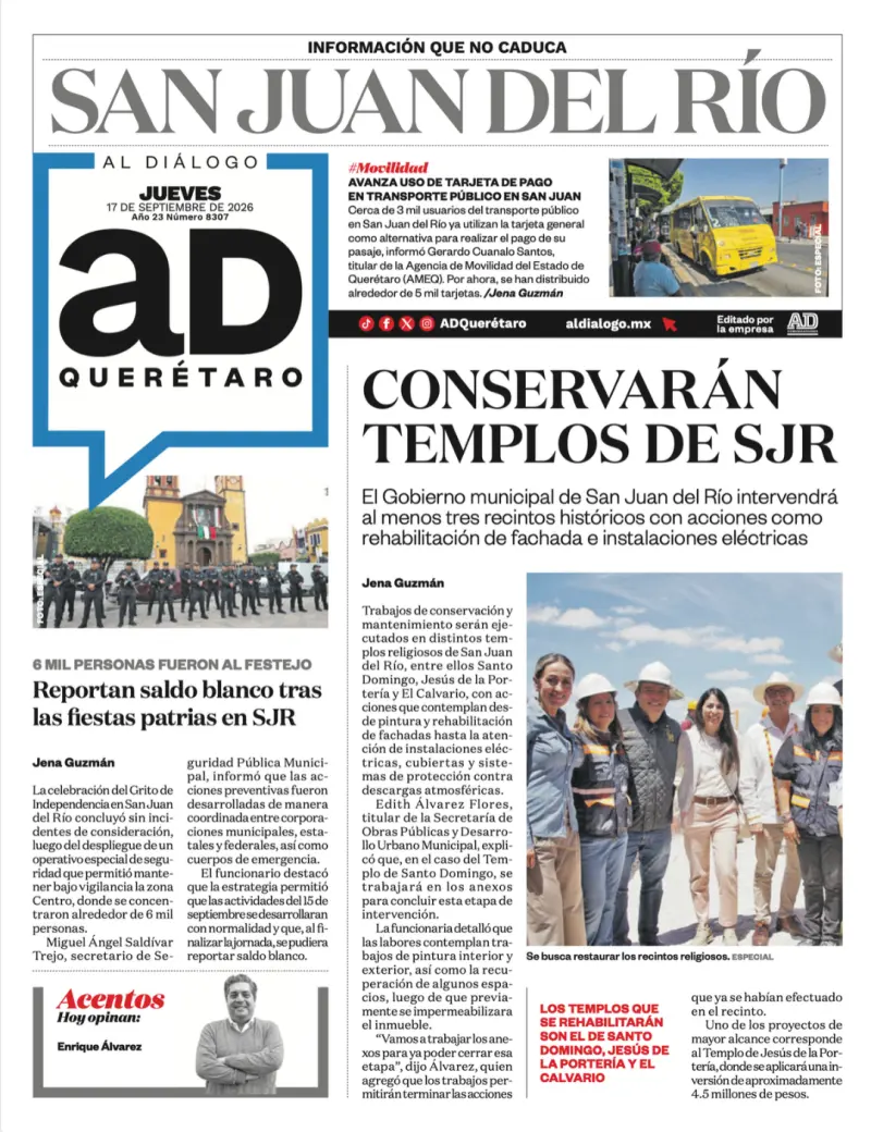 Conservarán templos de San Juan del Río