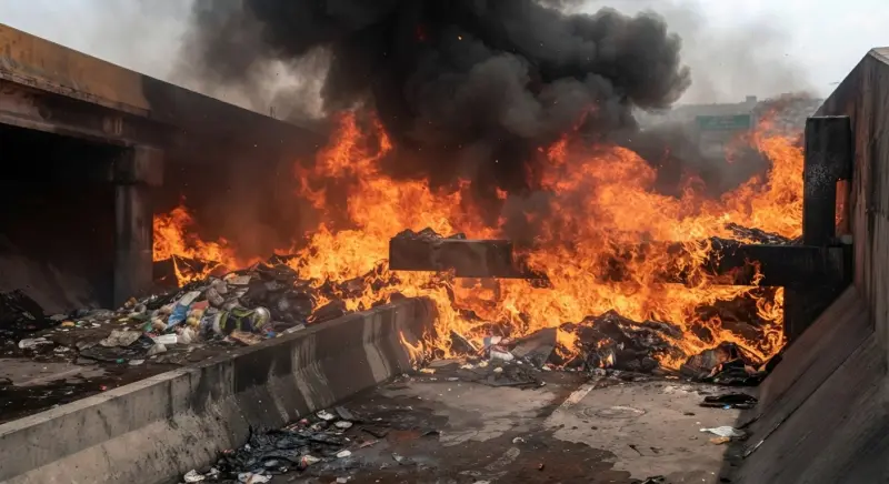Combaten bomberos fuerte incendio en Nezahualcóyotl