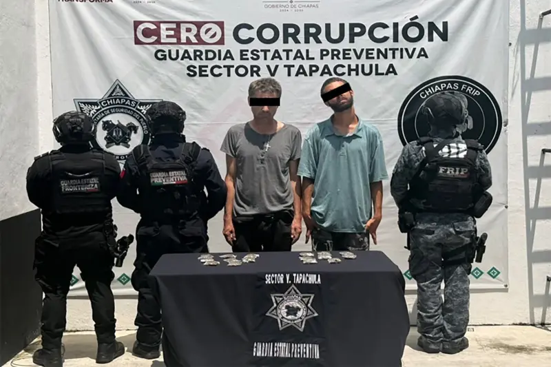 Detienen en Chiapas a 57 con armas; entre ellos requerido por El Salvador