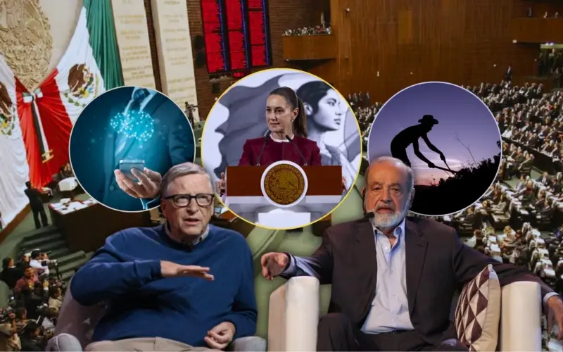 Mientras la jornada laboral de 40 horas avanza gradualmente en México, Carlos Slim apuesta por trabajar más horas y aumentar la edad de jubilación, pero Bill Gates visualizó una jornada de solo dos días con ayuda de la IA